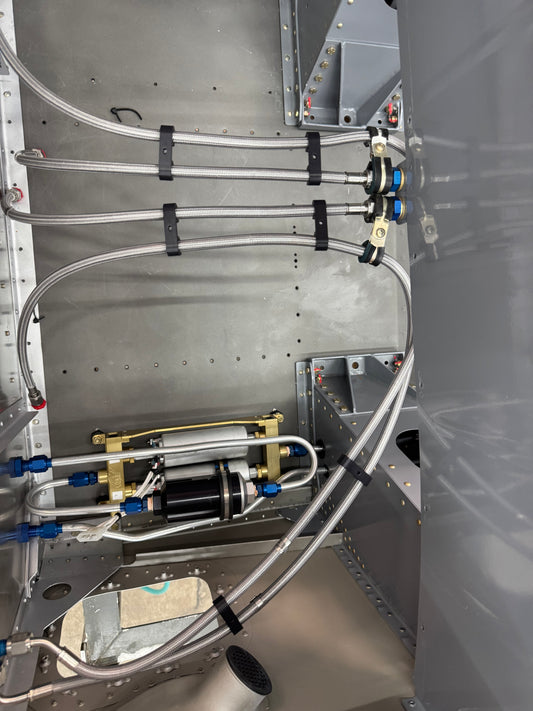 5 pack ASA Dual AN4 Brake Line Retainer Clip with Built in Standoffs – RV-Series (Zip-Tie + #6 Mount)